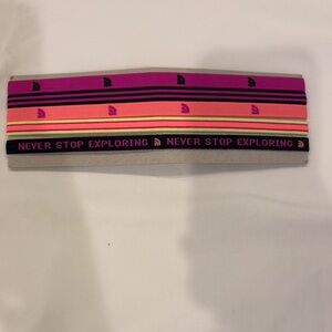 The North Face Colorful Headband with Motivational Text